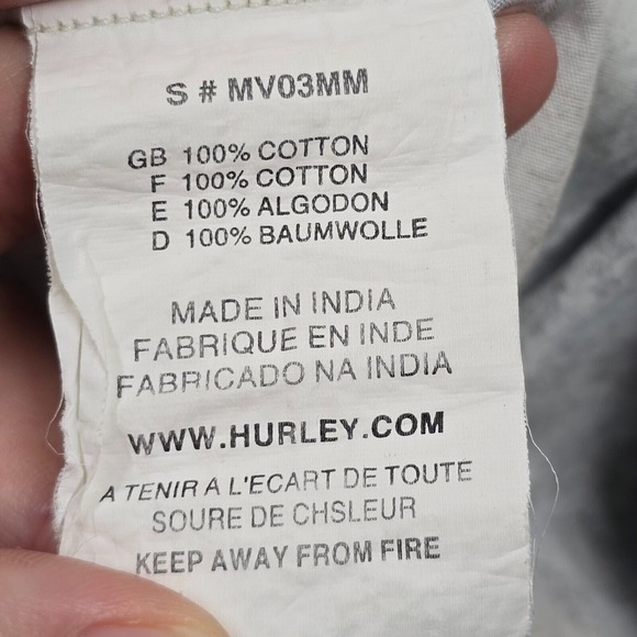 Hurley Shirt Mens Medium Blue Brown Button Hawaiian Surfer Y2K‎ Skater Western - Picture 6 of 9